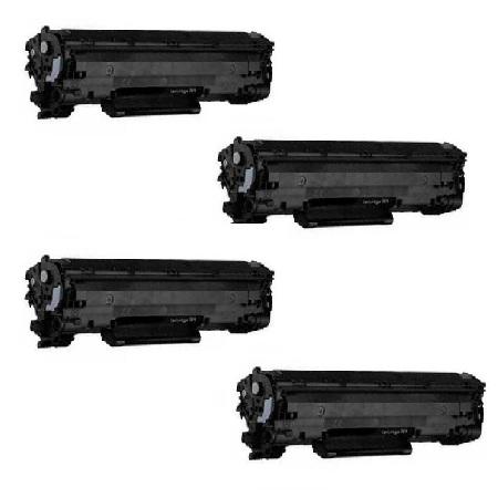 Product image for 999inks Compatible Quad Pack Canon 725 Black Laser Toner Cartridges - Small