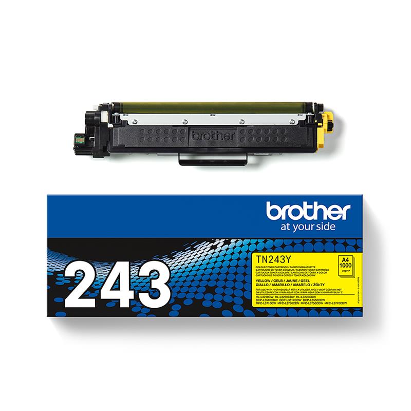 Product image for Brother TN243Y Yellow Original Standard Capacity Toner Cartridge - Small