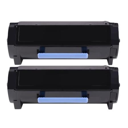 Product image for 999inks Compatible Twin Pack Lexmark 51B2H00 Black High Capacity Laser Toner Cartridges - Small