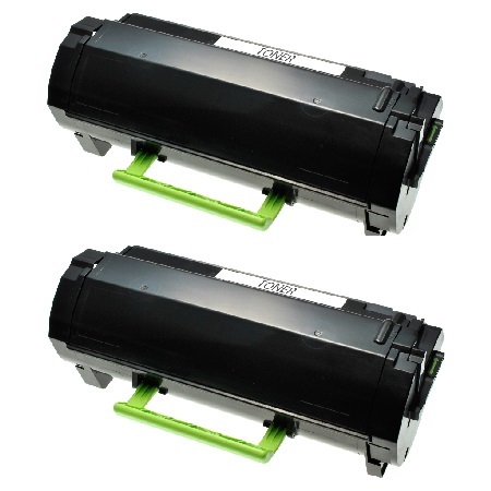 Product image for 999inks Compatible Twin Pack Lexmark 602 Black Laser Toner Cartridges - Small