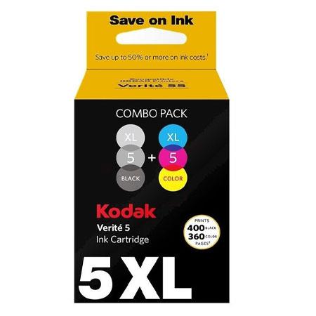 Product image for Kodak Verite 5XL Black and Colour Original High Capacity Ink Cartridge Multipack (AL11UK) - Small