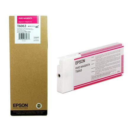 Product image for Epson T6063 Vivid Magenta Original High Capacity Ink Cartridge (T606300) - Small