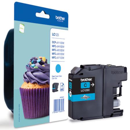Product image for Brother LC123C Cyan Original Ink Cartridge - Small