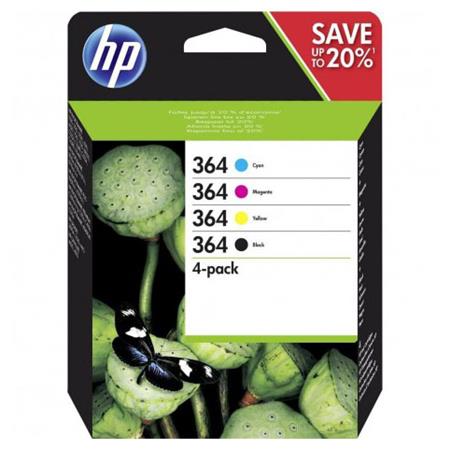 Product image for HP 364 Black and Colour Ink Cartridge Multipack (N9J73AE) - Small