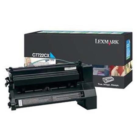 Product image for Lexmark C7722CX Cyan Original Extra High Capacity Toner Cartridge - Small