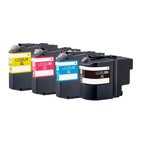 Product image for 999inks Compatible Multipack Brother LC22UXL 1 Full Set Inkjet Printer Cartridges - Small