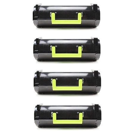 Product image for 999inks Compatible Quad Pack Lexmark 602X Black Laser Toner Cartridges - Small