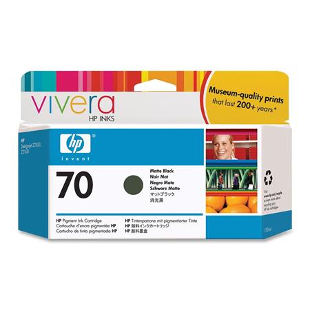 Product image for HP 70 Black Original Matte Ink Cartridge (C9448A) - Small