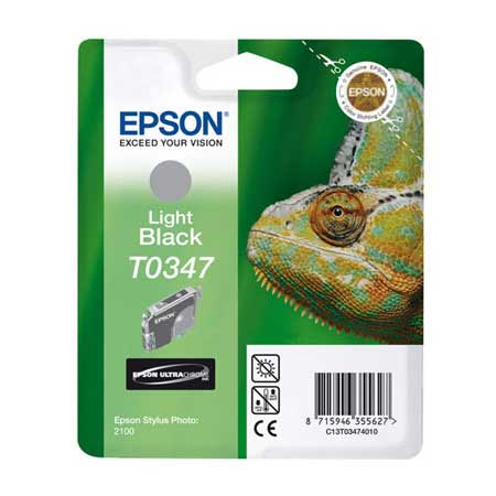 Product image for Epson T0347 Light Black Original Ink Cartridge (Chameleon) (T034740) - Small