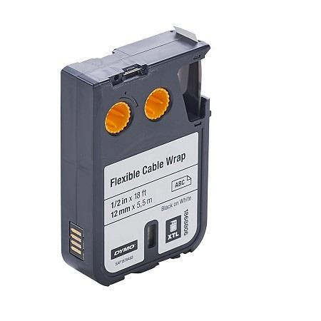 Product image for Dymo 1868806 Original Label Tape (12mm x 5.5m) Black On White - Small