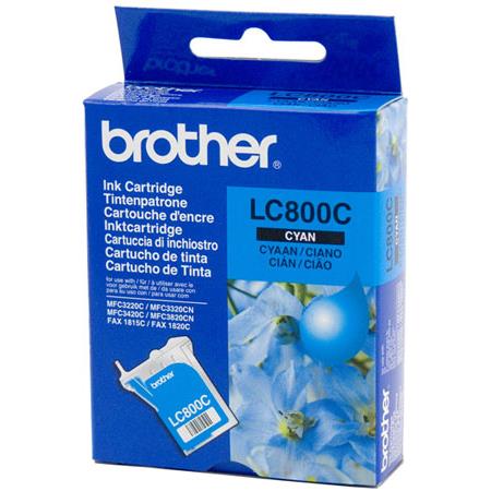 Product image for Brother LC800C Cyan Original Printer Ink Cartridge (LC-800C) - Small