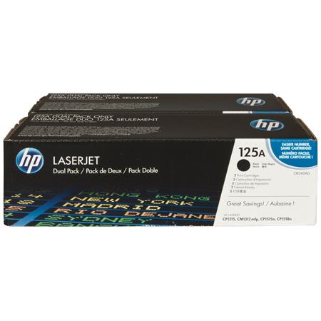 Product image for HP 125A Black Original Toner Cartridge - Dual Pack (CB540AD) - Small