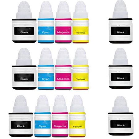 Product image for 999inks Compatible Multipack Canon GI-490PGBK/Y 3 Full Sets + 3 FREE Black Inkjet Printer Cartridges - Small