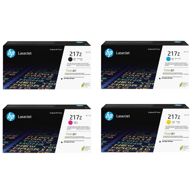 Product image for HP 217Z Full Set Original Ultra High Capacity Toner Cartridges - Small