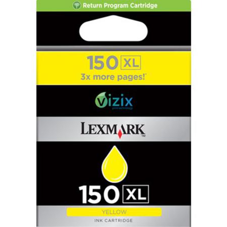 Product image for Lexmark No.150XL Yellow Original High Capacity Return Program Ink Cartridge - Small