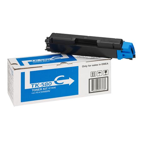 Product image for Kyocera TK-580C Original Cyan Toner Cartridge - Small