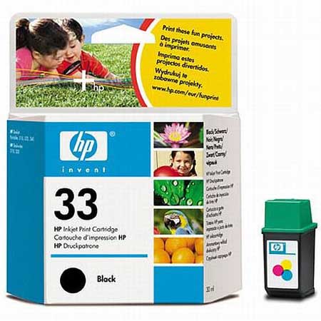 Product image for HP 33 Black Original Inkjet Print Cartridge (51633ME) - Small