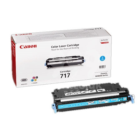 Product image for Canon 717C Cyan Original Laser Toner Cartridge - Small