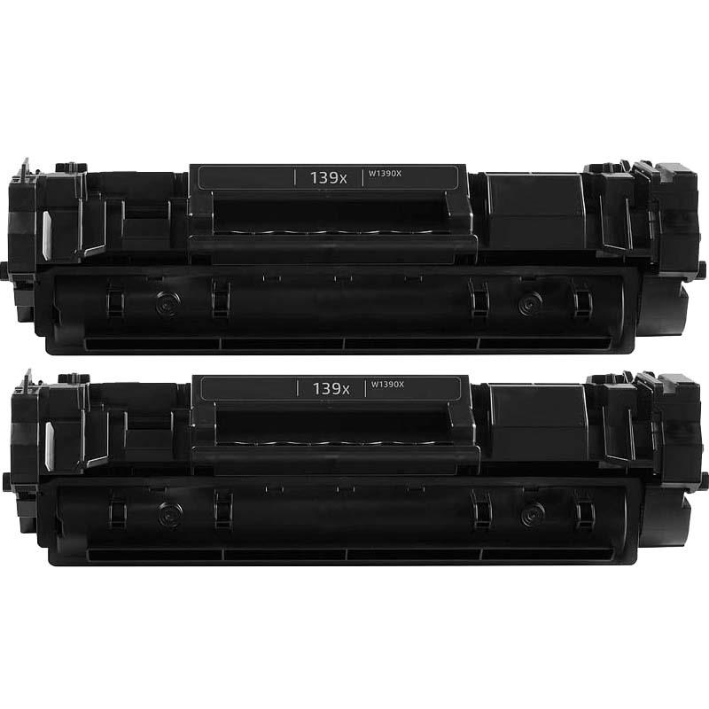 Product image for 999inks Compatible Twin Pack HP 139X Black High Capacity Laser Toner Cartridges - Small
