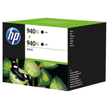 Product image for HP 940XL (D8J48AE) Black Original Ink Cartridge- Twin Pack - Small