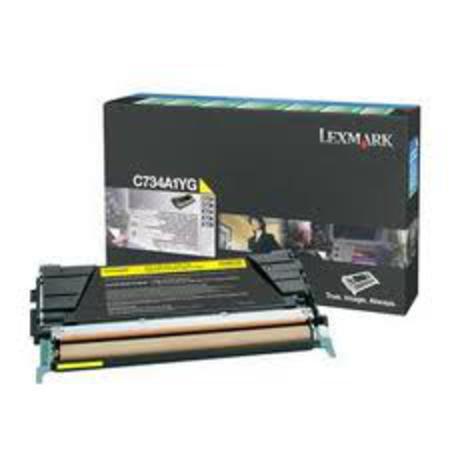 Product image for Lexmark C734A1YG Original Yellow Return Program Toner Cartridge - Small