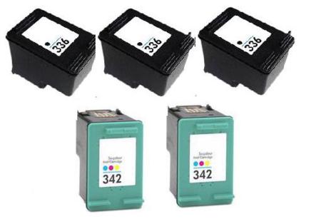 Product image for 999inks Compatible Multipack HP 336/342 2 Full Sets + 1 Extra Black Inkjet Printer Cartridges - Small