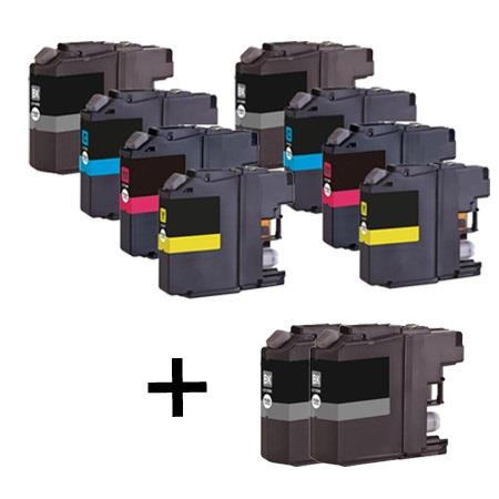 Product image for 999inks Compatible Multipack Brother LC123 2 Full Sets + 2 FREE Black Set Inkjet Printer Cartridges - Small