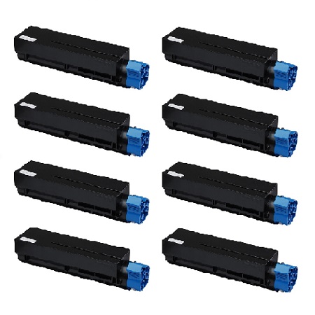 Product image for 999inks Compatible Eight Pack Oki 44992402 Black Laser Toner Cartridges - Small