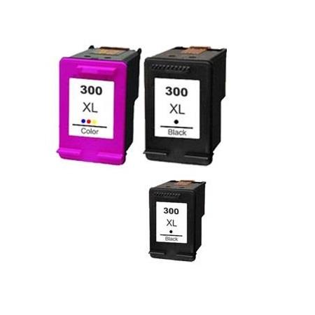 Product image for 999inks Compatible Multipack HP 300XL 1 Full Set + 1 Extra Black Inkjet Printer Cartridges - Small