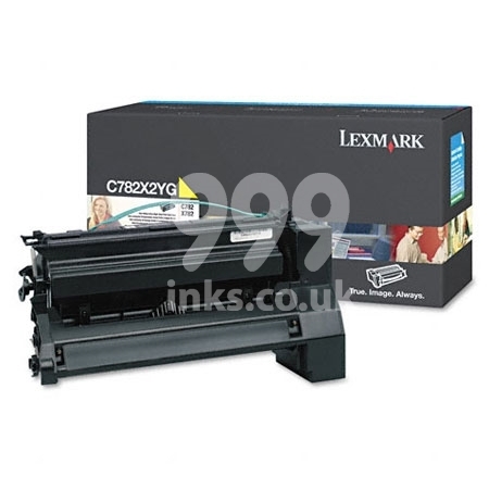 Product image for Lexmark C782X2YG Yellow Original Extra High Capacity Toner Cartridge - Small