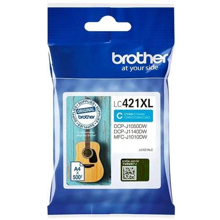 Product image for Brother LC421XLC Cyan Original High Capacity Ink Cartridge - Small
