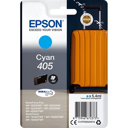Product image for Epson 405 (T05G240) Cyan Original DURABrite Ultra Standard Capacity Ink Cartridge (Suitcase) - Small