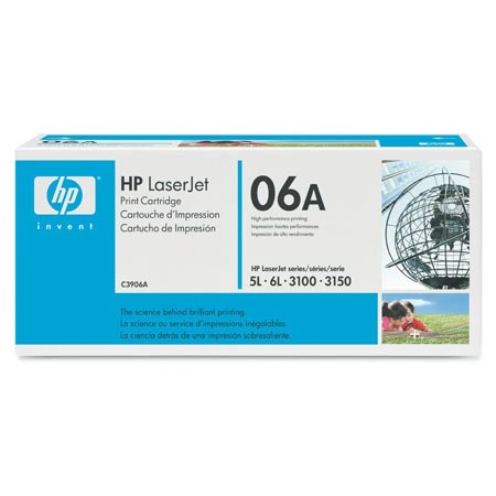 Product image for HP C3906A Black Original Standard Capacity Toner Cartridge with Microfine Toner - Small