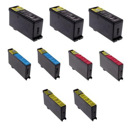 Product image for 999inks Compatible Multipack Lexmark 108XL 2 Full Sets + 1 Extra Black High Capacity Inkjet Printer Cartridges - Small