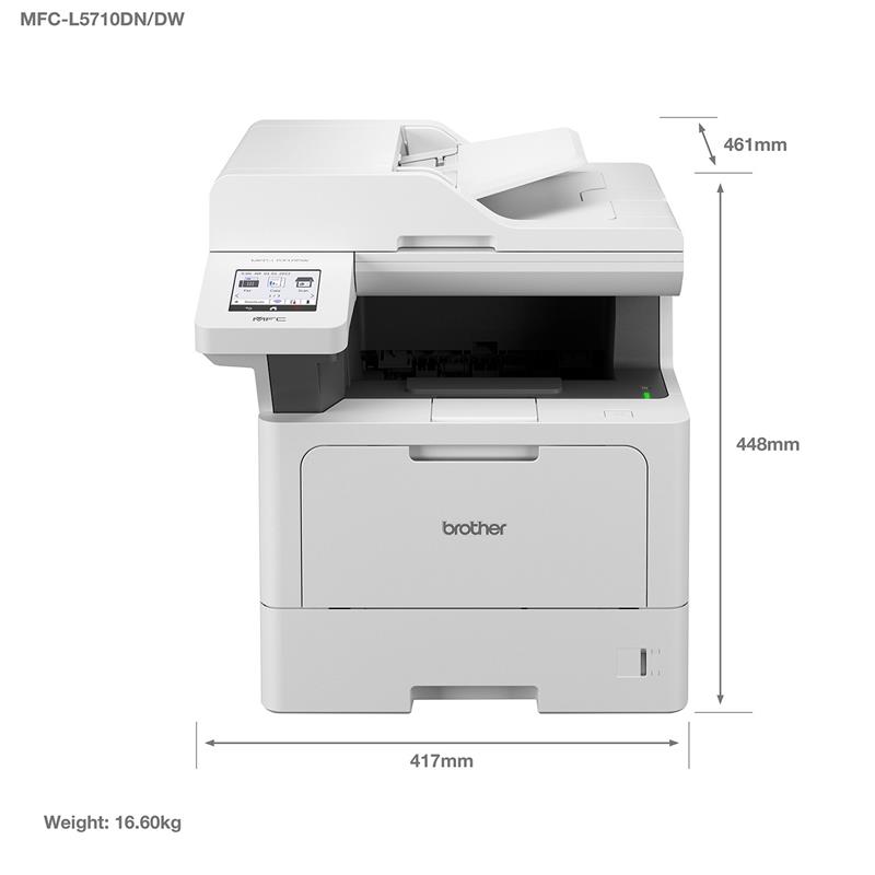 Product image for Brother MFC-L5710DW A4 Mono Multifunction Laser Printer - Small