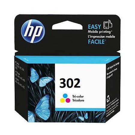 Product image for HP 302 Tri-Colour Original Standard Capacity Ink Cartridge (F6U65AE) - Small