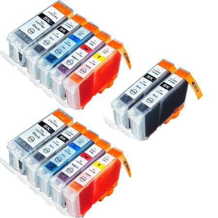 Product image for 999inks Compatible Multipack Canon BCI-3eK And BCI-6K/C/M/Y 2 Full Sets + 2 FREE Black Inkjet Printer Cartridges - Small