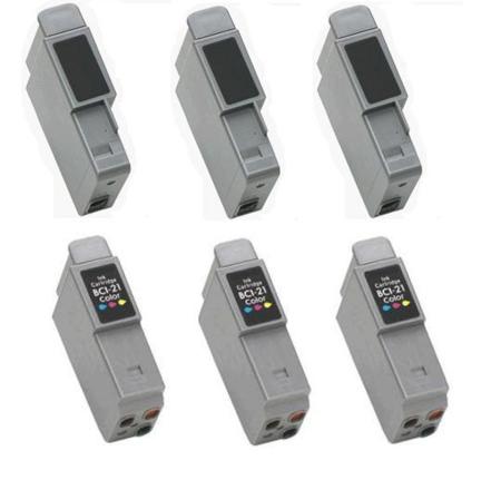 Product image for 999inks Compatible Multipack Canon BCI-21K/21C 3 Full Sets Inkjet Printer Cartridges - Small