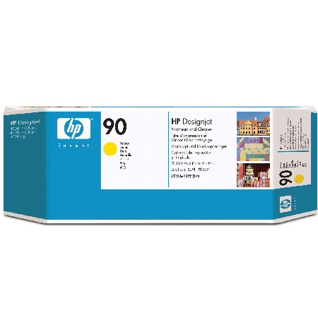 Product image for HP 90 Yellow Original Printhead and Cleaner (C5057A) - Small