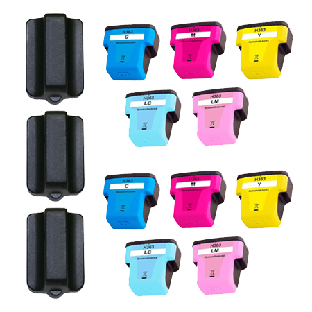 Product image for 999inks Compatible Multipack HP 363 2 Full Sets + 1 Extra Black Inkjet Printer Cartridges - Small