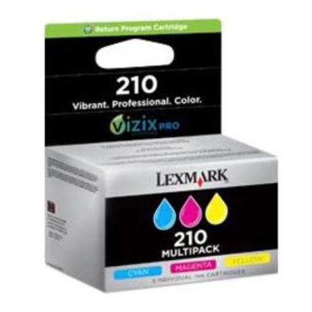 Product image for Lexmark No.210 Colour MultiPack Original Standard Capacity Return Program Ink Cartridge - Small