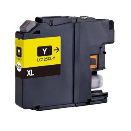 Product image for 999inks Compatible Brother LC125XLY Yellow High Capacity Inkjet Printer Cartridge - Small