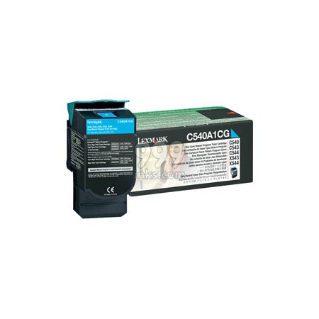 Product image for Lexmark C540A1CG Cyan Original Return Programme Toner Cartridge - Small