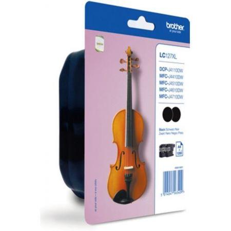 Product image for Brother LC127XLBK Black Original High Capacity Ink Cartridge - Twin Pack - Small