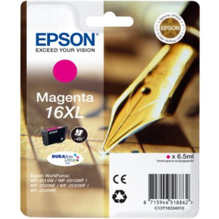 Product image for Epson 16XL (T163340) Magenta Original DURABrite Ultra High Capacity Ink Cartridge (Pen) - Small