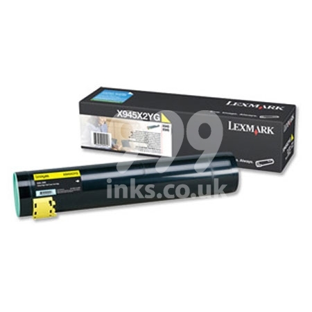 Product image for Lexmark X945X2YG Yellow Original High Capacity Toner Cartridge - Small