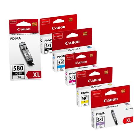 Product image for Canon PGI580XL/CLI581XL/PBXL Full Set High Capacity Original Inkjet Printer Cartridges - Small
