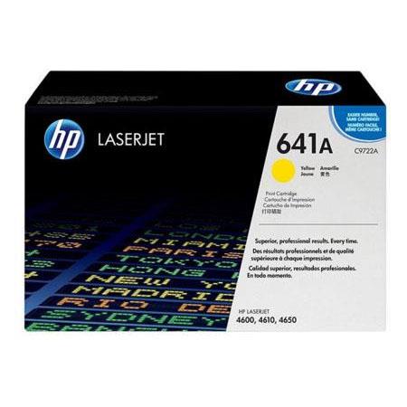 Product image for HP 641A Yellow Original Toner Cartridge with Smart Printing Technology (C9722A) - Small