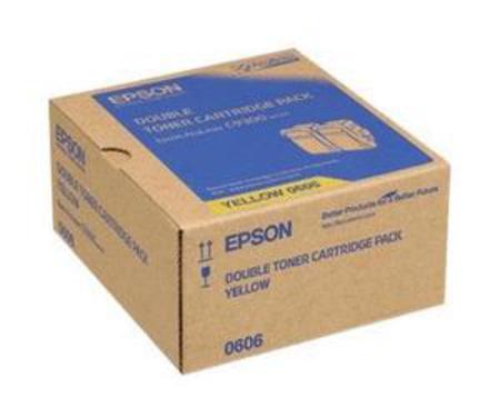 Product image for Epson S050606 Yellow Original Toner Cartridge - 2 Pack - Small