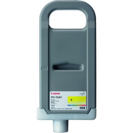 Product image for Canon PFI-704Y Original Yellow High Capacity Ink Cartridge - Small